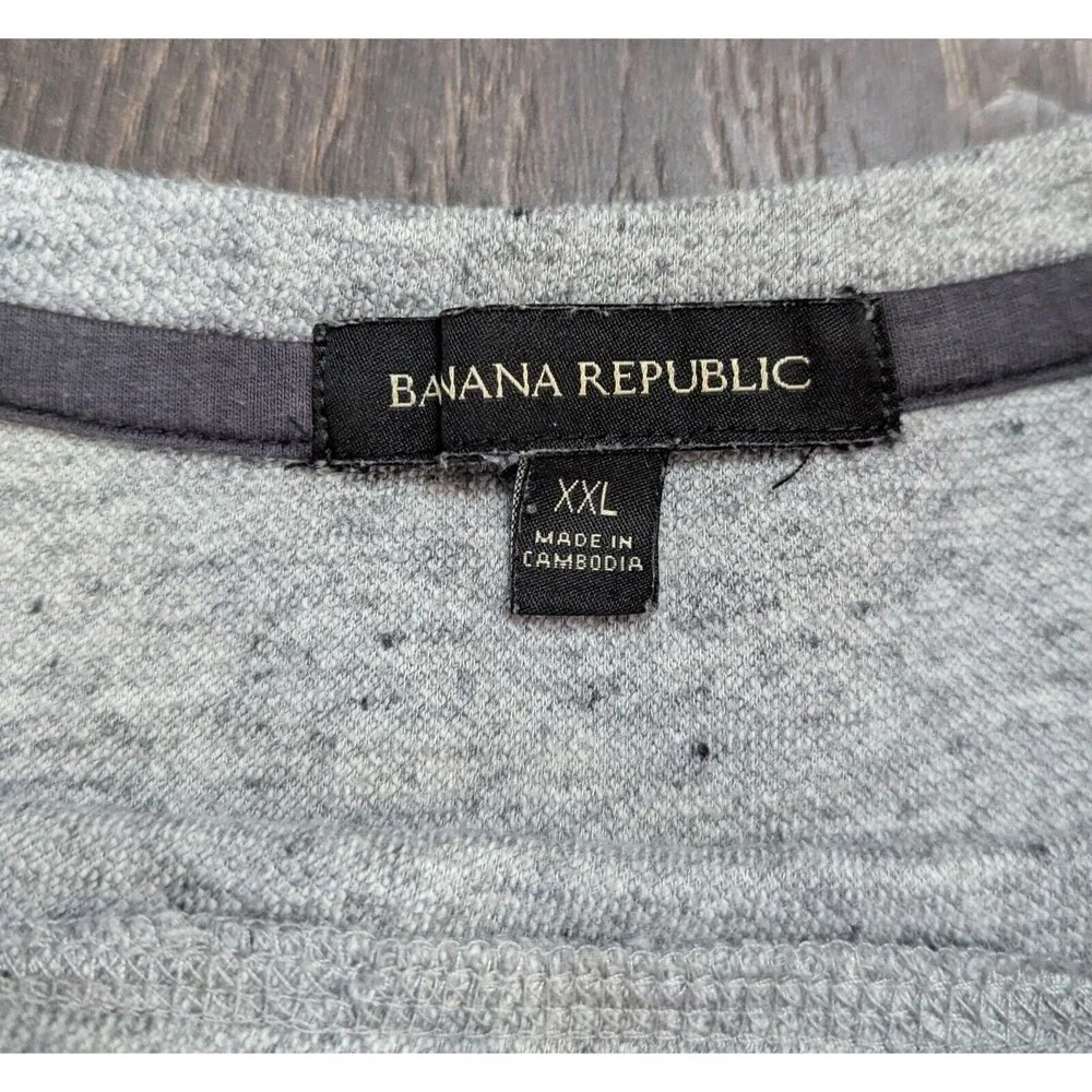 Banana Republic Mens Sweater Crewneck Pullover Size XXL Gray (565)